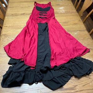 Vampire Victorian style Vibrant Red and Black costume